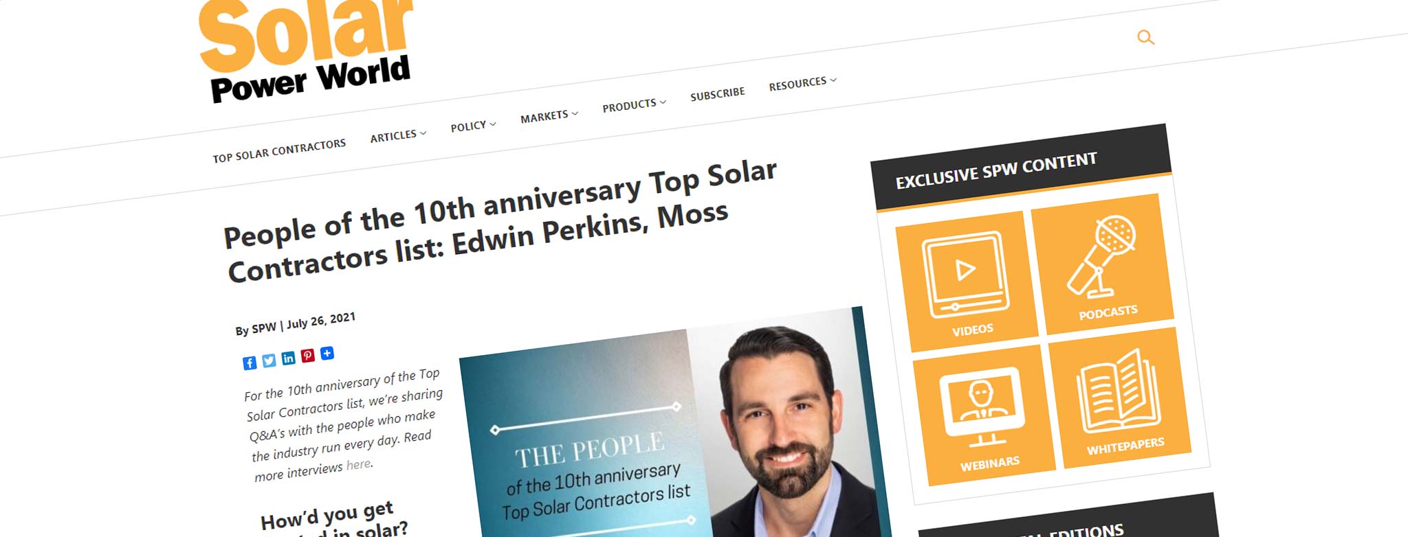 Solar Power World - Edwin Perkins